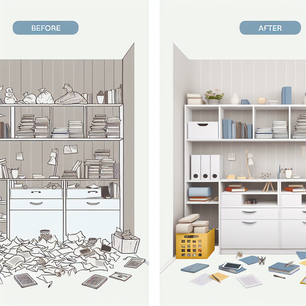 Before and after home organization